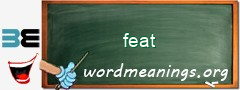 WordMeaning blackboard for feat